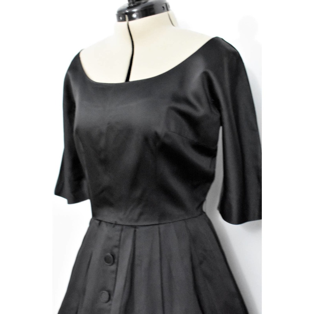 Polly Bergen's Fashion by Jack Squire Black 50s Cocktail Dress - Picture 5 of 6